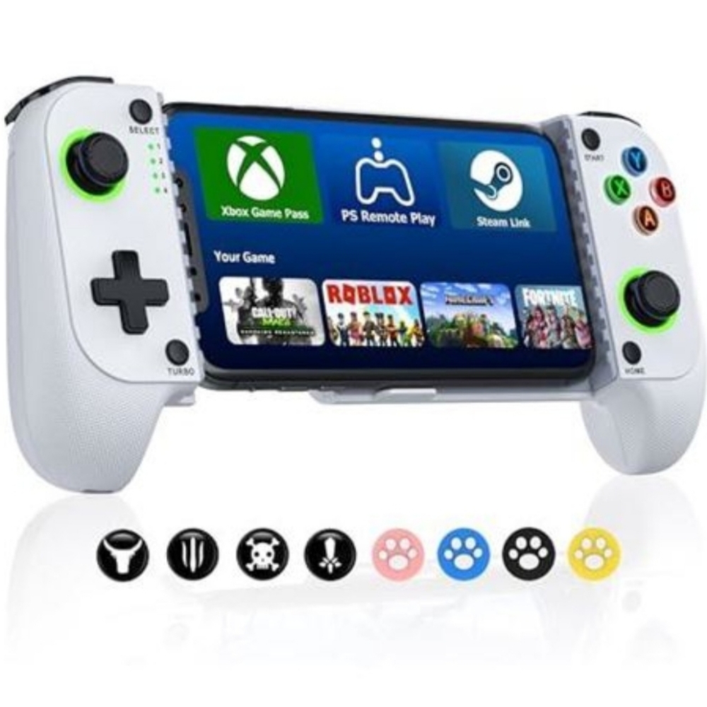 MC100 - Mobile Game Stretch Controller for iPhone/Android Wireless - White